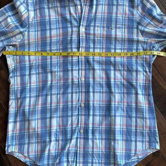 Vineyard Vines Performance Classic Fit Tucker shirt Light Blue plaid Men’s L - Picture 4 of 10